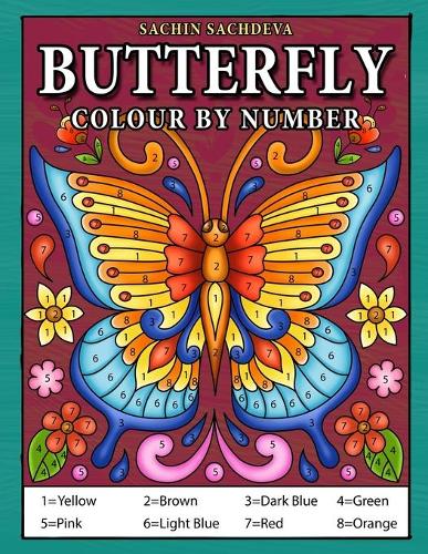 Butterfly Colour by Number: Coloring Book for Kids Ages 4-8