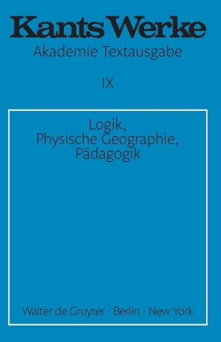 Logik. Physische Geographie. Pädagogik