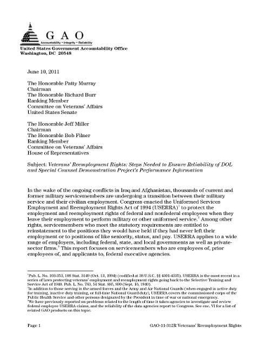 Veterans' Reemployment Rights