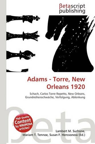Adams - Torre, New Orleans 1920