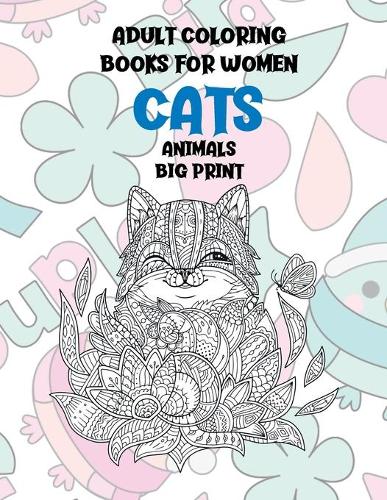 Adult Coloring Books for Women Big Print - Animals - Cats