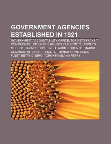 Government Agencies Established in 1921