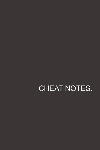 Cheat Notes: Blank Lined Notebook