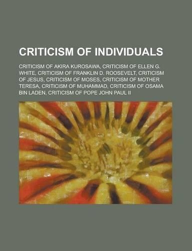 Criticism of Individuals