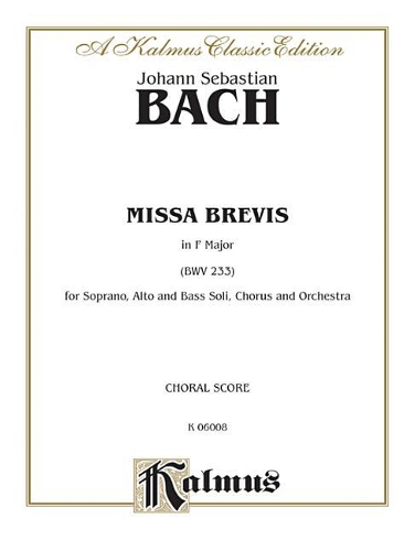 Missa Brevis in F Major: Orch.