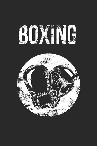 Boxing Notebook - Distressed Retro Boxing Gloves Boxing Boxer Gift - Boxing Journal