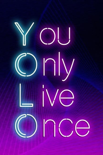 You Only Live Once: Blank Lined Notebook ( Vaporwave ) Purple