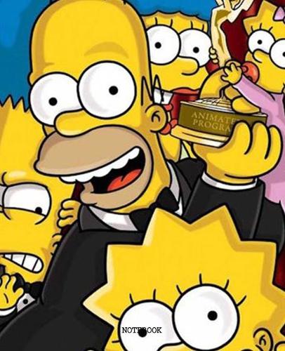 Notebook: The Simpson Cartoon Soft Glossy Cover College Ruled Lined Pages Book 7.5 x 9.25 Inches 110 Pages