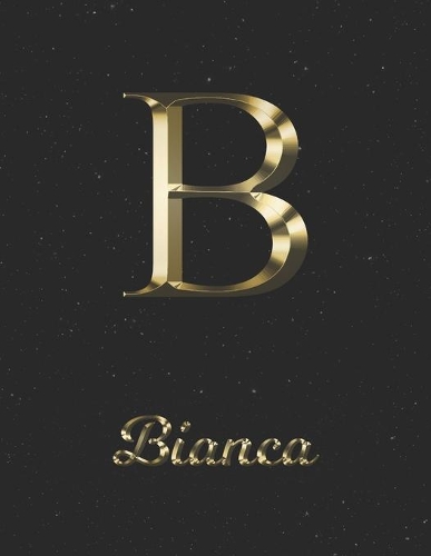 Bianca: 1 Year Daily Planner (12 Months) - Yellow Gold Effect Letter B Initial First Name - 2020 - 2021 - 365 Pages for Planning - January 20 - December 20 