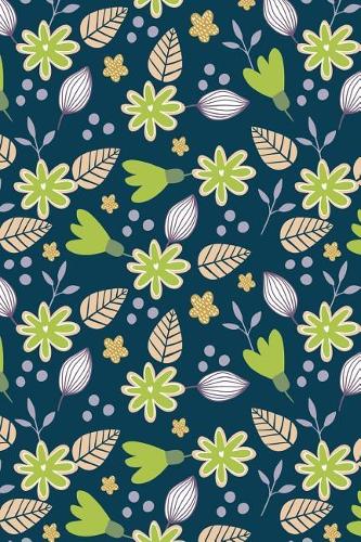 Bullet Journal Notebook Green Leafy Pattern: 112 Page Numbered Dot Grid Bullet Journal with Index Pages and Key Pages in Portable 6 X 9 Size