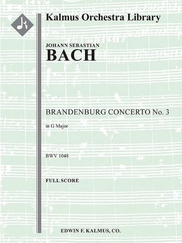 Brandenburg Concerto No. 3 in G, Bwv 1048: Score