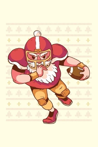 Funny Football Santa Santa Claus - Journal Journal Lined about A5 FORMAT - notepad for school and work. Christmas theme, Christmas, Goalkeeper