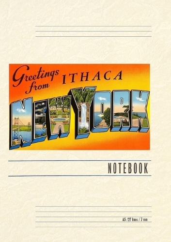 Vintage Lined Notebook Greetings from Ithaca, New York