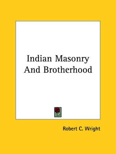 Indian Masonry And Brotherhood