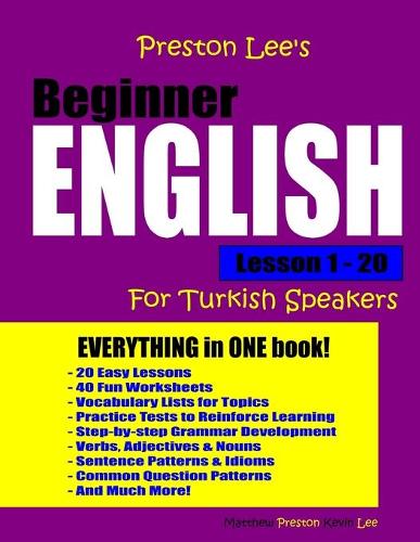 Preston Lee's Beginner English Lesson 1 - 20 For Turkish Speakers