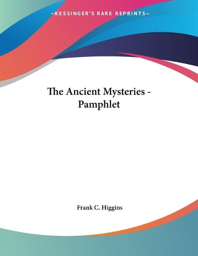 The Ancient Mysteries - Pamphlet