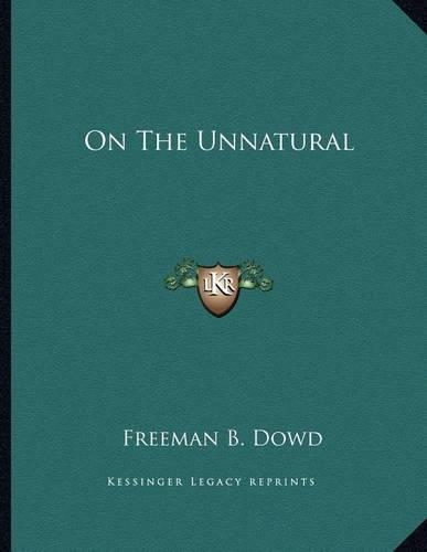 On the Unnatural