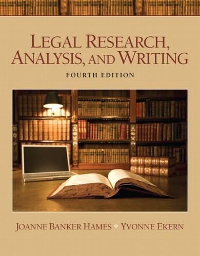 Legal Research, Analysis, and Writing
