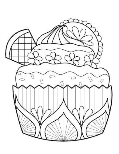 Blank Book Journal: Cupcake Dessert Zentangle Cover Diary Notebook: 8.5 x 11 size 120 gray lined pages!