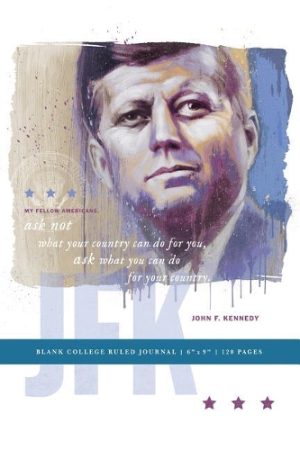 JFK Blank College Ruled Journal 6x9