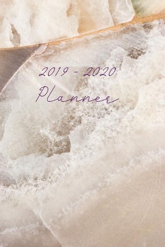 2019 - 2020 Planner: September 2019 - June 2020 Daily Planner with Calendar Dates, Beige Marble Texture Cover
