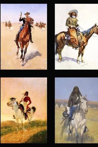 Remington Native American Indian/Cowboy Art Collage: Blank 150 Page Lined Journal for Your Thoughts, Ideas, and Inspiration(English)