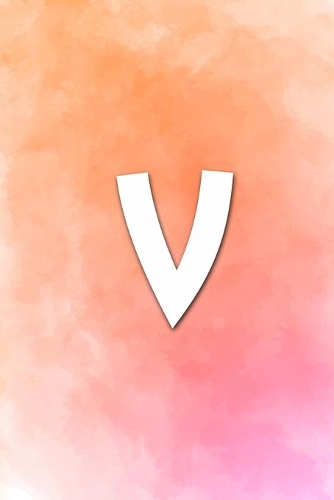 V: Initial V Notebook for Womens and Girls, Pink Purple 6 x 9 120 pages