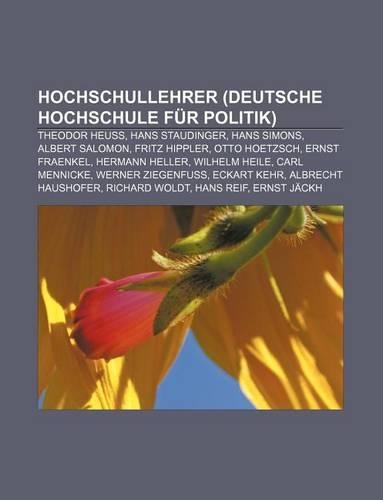 Hochschullehrer (Deutsche Hochschule Fur Politik)