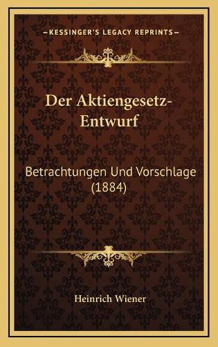 Der Aktiengesetz-Entwurf