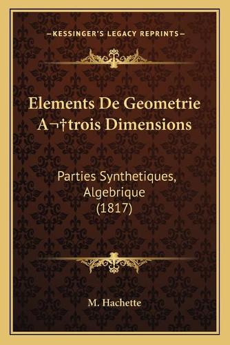 Elements De Geometrie A trois Dimensions