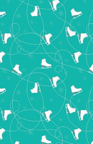 Bullet Journal Ice Skates in Snow Winter Pattern - Green: Graph Design - 162 Numbered Pages with 150 Graph Style Grid Pages, 6 Index Pages and 2 Key Pages in Easy to Carry 5.5 X 8.5 Size
