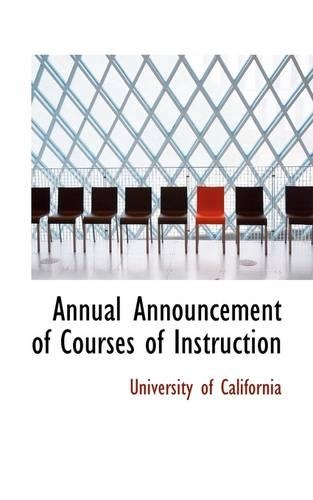 Annual Announcement of Courses of Instruction: (English)