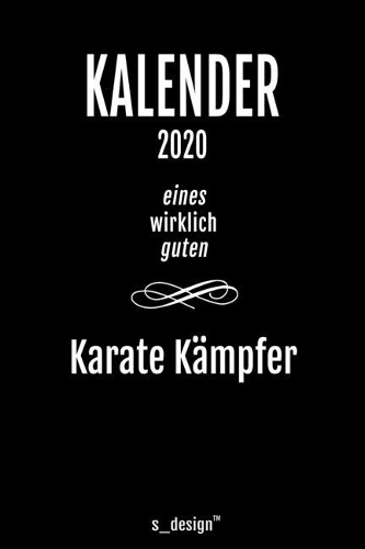 Kalender 2020 für Karate Kämpfer