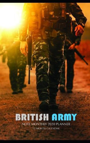 British Army Note Monthly 2020 Planner 12 Month Calendar