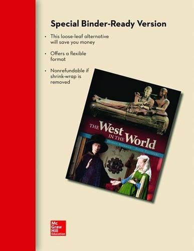 Loose Leaf Edition of the West in the World Volume 2 with Connect Access Card