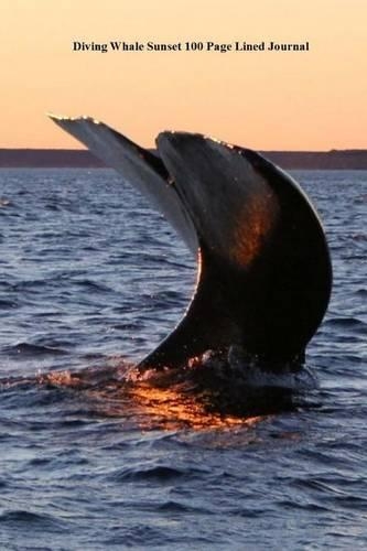 Diving Whale Sunset 100 Page Lined Journal