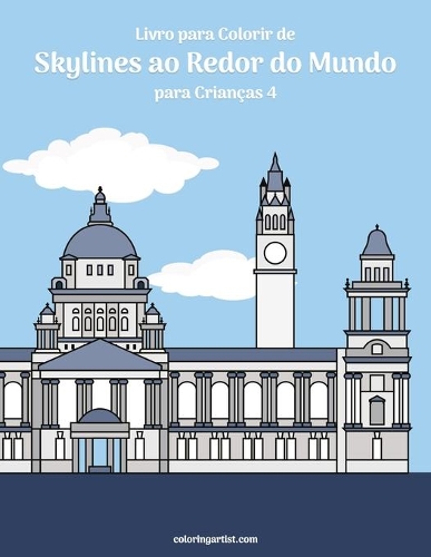 Livro para Colorir de Skylines ao Redor do Mundo para Crianças 4