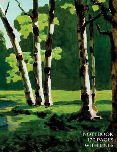 Notebook 120 pages with lines: Art series notebook with cover by Arkhip Kuindzhi, ruled 8.5x11 notebook, perfect bound, ideal for writing, composition notebook or even journal