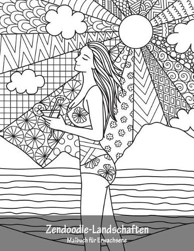 Malbuch mit Zendoodle-Landschaften für Erwachsene 1