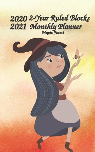 2020-2021 2-Year Ruled Blocks Monthly Planner Magic Forest