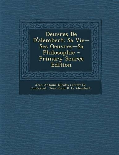 Oeuvres de D'Alembert