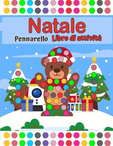 Buon Natale Segnapunti libro di attività Età 2+ con grandi punti