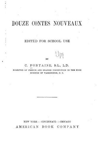 Douze contes nouveaux, edited for school use