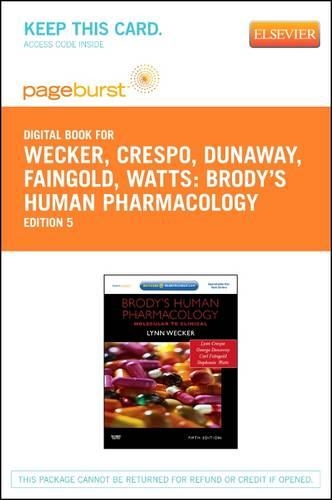 Brody's Human Pharmacology - Elsevier eBook on Vitalsource (Retail Access Card)