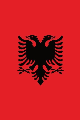 Albania Flag Notebook - Albanian Flag Book - Albania Travel Journal: Medium College-Ruled Journey Diary, 110 page, Lined, 6x9 (15.2 x 22.9 cm)