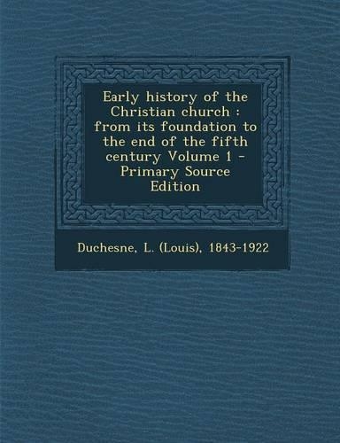 Early History of the Christian Church
