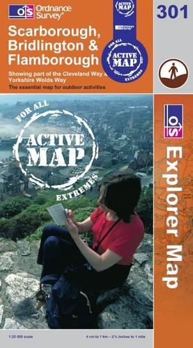 Scarborough, Bridlington and Flamborough Head: (No. 301 OS Explorer Map Active)