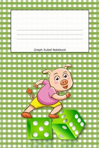 Graph Ruled Notebook: Pig Green Cover Graph Paper 4x4 .25 x .25 squares Maths Exercise Notebook for Kids Quad Rule Graph Paper for Young Children