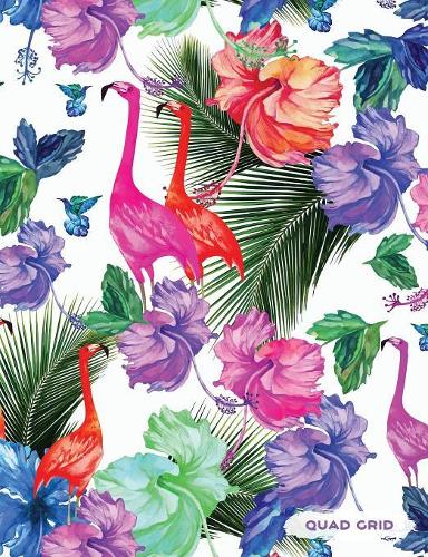 Quad Grid: Flamingo Composition Notebook Graph Ruled Paper, 4x4 Squared for Math & Science Graphing(2 Flamingo Designs)