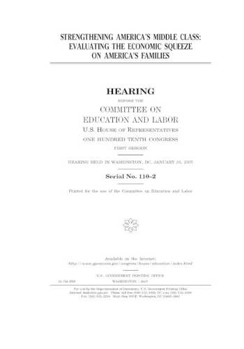 Strengthening America's middle class